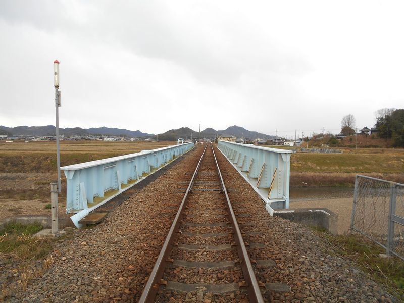 北条鉄道の万願寺川鉄橋