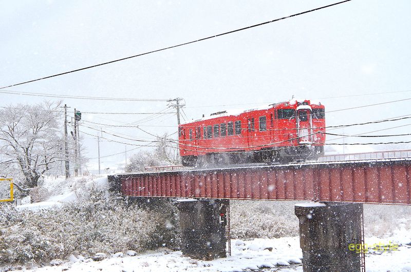 1226D キハ41-2003 雪の中、豊岡から単行でやってきました