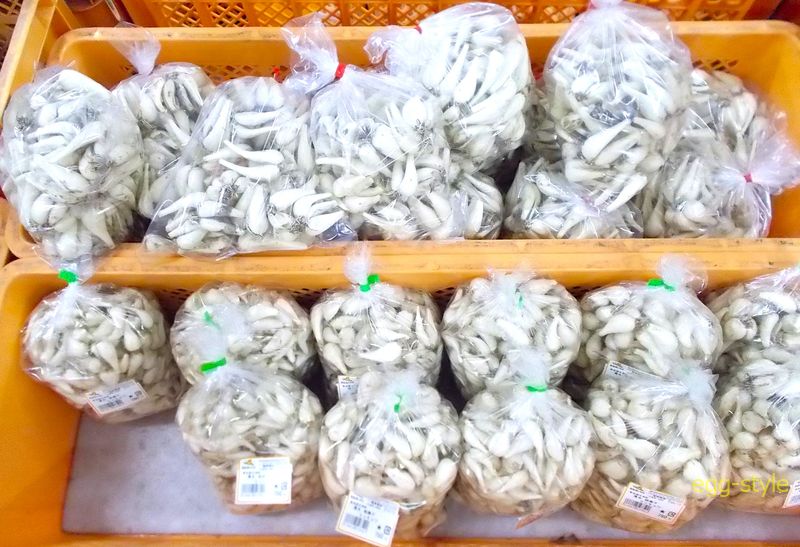 大栄市場の鳥取らっきょ これと名産の長いもを買う