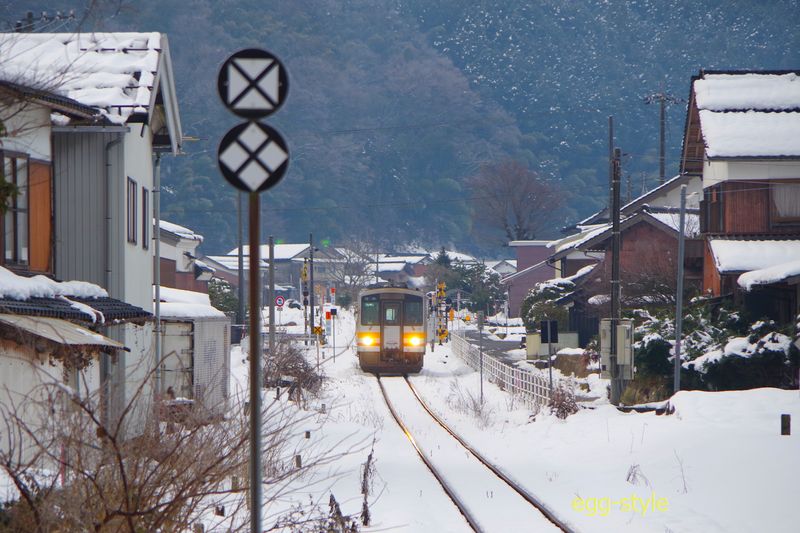そんな小さな駅に智頭行の列車がやってきた