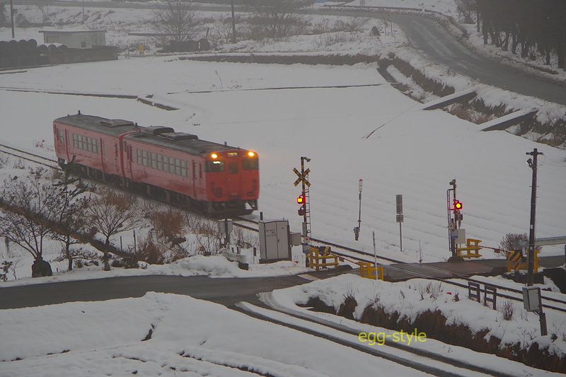 222D キハ40/キハ41 随分降ってきました寒いです でも いいですね