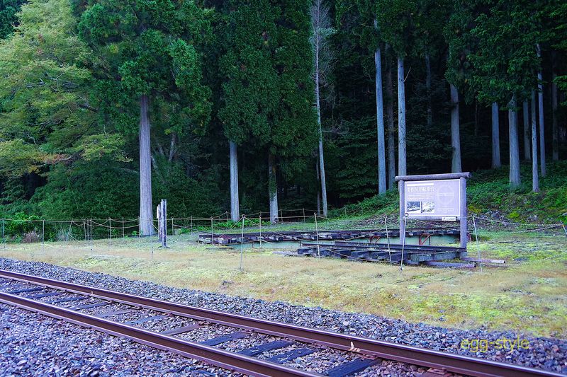 構内の北側に転車台はあった　鉄道遺産だ