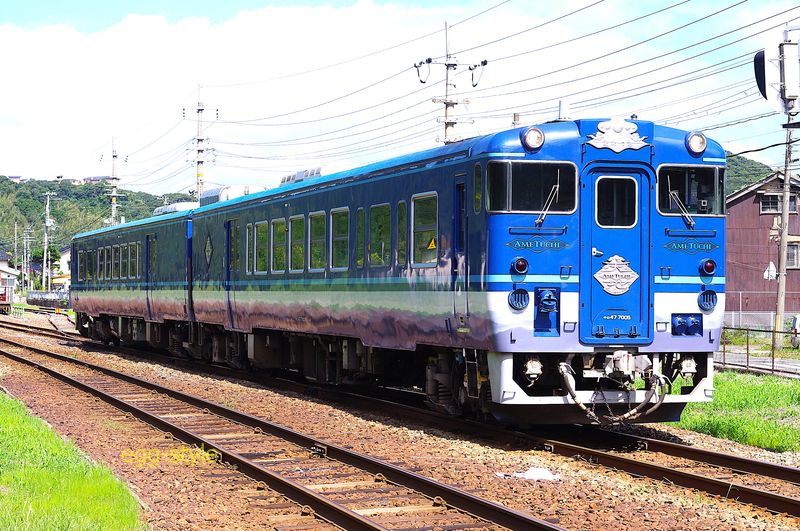 臨時観光快速列車「あめつち」キロ47というレアな1点もの車両で現役です
